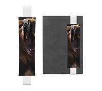 LHCVSFGW Portalápices elástico para cuaderno, marcapáginas, portalápices de piel sintética con banda ajustable, funda para bolígrafos, estuche para lápices de oso rugido, estuche para lápices para