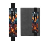 LHCVSFGW Portalápices elástico para cuaderno, marcapáginas, portalápices de piel sintética con banda ajustable, funda para bolígrafo, fondo de mariposa, estuche para lápices para planificadores