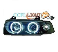 LHD Derecha Izquierda CCFL Faros Proyectores Par Claro Negro BMW 3 Series E36