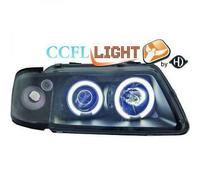 LHD Derecha Izquierda CCFL Faros Proyectores Par Transparente Negro para Audi A3