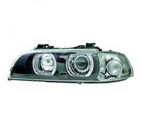 LHD Faro Par Angel Eyes Transparente Negro H7 PY21W Para BMW 5 Serie E39