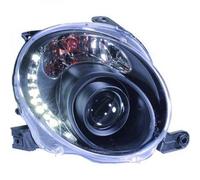 LHD Faros Proyectores de Par LED Dragon Transparente Negro Para Fiat 500 Cabrio