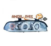 LHD Faros Proyectores Par Angel Eyes Claro Cromo Para BMW 5 Serie E39 95-00