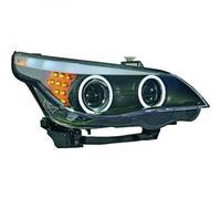 LHD Faros Proyectores Par Angel Eyes Transparente Negro Para BMW 5 Serie E60 61