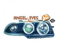 LHD Faros Proyectores Par Angel Eyes Transparente Negro Para Opel Astra F 91-97