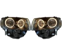 LHD Faros Proyectores Par Angel Eyes Transparente Negro Para VW T4 Longirostris