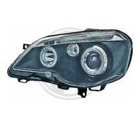 LHD Faros Proyectores Par de Angel Eyes Transparente Negro Para VW Polo 05-09
