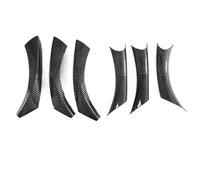 LHD Para Serie 3 E90 E91 318 320 325 2004-2012 Panel Puerta Estilo Cubiertas Manija Agarre Moldura Protectora Reposabrazos Pestillo de la manija de la puerta interior del au(Carbon fiber)