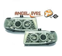 Par De Faros Proyector LHD Ojos De Ángel Claro Cromo Para Seat Ibiza Cordoba
