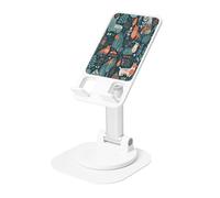 LHDGBNV Soporte para teléfono celular con diseño de animales escandinavos, ángulo de altura ajustable, giratorio de 360°, portátil, plegable, accesorios de oficina, compatible con todos los teléfonos