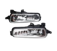 Lhdktee Faros Antiniebla Para Ford Para Focus MK3 15-18 Foglight Foglamp Luz Antiniebla Parachoques Delantero DRL Conducción Diurna Cubierta Marco Capó Rejilla(Lamp one pair)