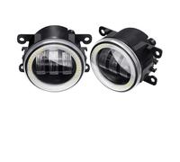 Lhdktee Faros Antiniebla Para Outlander Para Pajero L200 Para Colt Para Endeavour Lente LED DRL Lámpara De Conducción Antiniebla 2 X Luz Ojo Ángel(White and White)