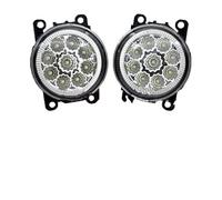 Lhdktee Faros Antiniebla Para Pajero Para Sport Para Colt Para Triton L200 Para Endeavor 2 X Luz LED Antiniebla Lámpara Delantera DRL Para Coche(Halogen)
