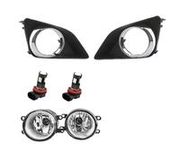 Lhdktee Faros Antiniebla Para Toyota Para Corolla 2007-2010 Conjunto Lámpara Antiniebla Cubierta Cromada Parrilla Bisel Faros Accesorios Coche Luces Led(LED and Chrome)