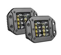 Lhdktee Faros Barra De Luz LED Obra Montaje Empotrado 2x5 todoterreno 12V 24V 40W Haz Luces Faro Para Coche Camión Atv Para Jeep Faro Principal