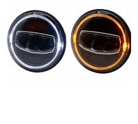 Lhdktee Faros Faro Led De 7 Pulgadas Para Coche Luz Giro Ámbar DRL Halo Para Nissan Para Patrol Y60 Safari Faro Principal