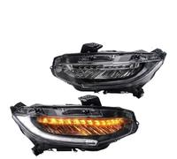 Lhdktee Faros Para Civic 10.ª Generación 2016-2021 StartUp Sedán Coupé Hatchback Para Type Para R Iluminación Respiración Switchback Señal Giro Faro LED Faro Principal