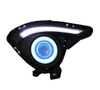 Lhdktee Faros Para Mazda 2 Demio 2014 2015 2016 2017 Ojo De Ángel + Luz Led Conducción Diurna Drl + Lámpara Antiniebla Con Lente Proyector Faro Principal
