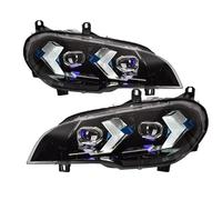 Lhdktee Faros Para X5 E70 2007 2008 2009-2013 Faros Delanteros LED Coche Lámpara Cabeza DRL Señal Giro Luz Alta Lente Proyector Angel Eye Faro Principal
