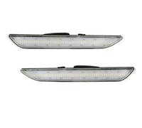 Lhdktee Freno Carcasa Para Mustang Rojo/blanco Guardabarros Trasero Marcador Luz De Estacionamiento/luces Conducción 2015-2023 Lámparas Laterales 12V(Clear Lens white)