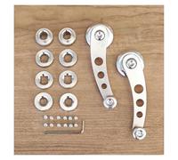 Lhdktee Para 1 Juego Enrollador Ventana Y Puerta Manual Aluminio Universal Para Coche, Manivela Elevadora, Manija Cierre Vidrio Para Ventana De Repuesto Elevalunas Eléctrico(Plata)