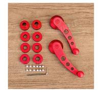 Lhdktee Para 1 Juego Enrollador Ventana Y Puerta Manual Aluminio Universal Para Coche, Manivela Elevadora, Manija Cierre Vidrio Para Ventana De Repuesto Elevalunas Eléctrico(Rojo)