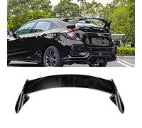 LHDQ Alerón Trasero de Coche para Hon-da Hatchback Civic Type R de Cola Grande, alerón de Carreras de ala de Maletero Trasero, ala de Parabrisas de Ventana, Accesorios de Estilo de Coche,Negro