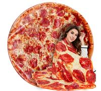 Lhedon Gifts for Men Pizza Blanket Adult Size 71 Inch Graduation Gifts for Him from Son Pepperoni Pizza Food Blanket for Adult Flannel T