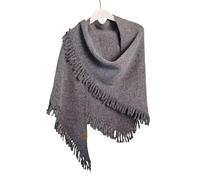 LHEZXS Mantón Triangular Tejido De Lana Gruesa, Cálido Y Resistente Al Frío, para Invierno para Mujer-Gris Oscuro