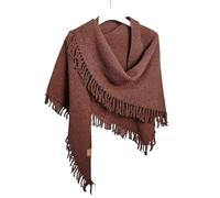 LHEZXS Mantón Triangular Tejido De Lana Gruesa, Cálido Y Resistente Al Frío, para Invierno para Mujer-Marrón