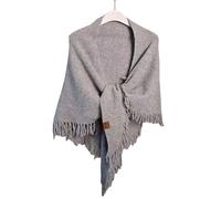 LHEZXS Mantón Triangular Tejido De Lana Gruesa, Cálido Y Resistente Al Frío, para Invierno para Mujer-Gris Claro