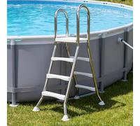 LHFJ Escaleras para Piscinas Desmontables de Acero Elevada 135 cm, Escaleras Piscina de Doble Cara 4 Peldaños, 52" Escalera Piscina de Alta Resistencia Capacidad 250 kg/550 LB,43 in
