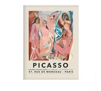 LHHJF LJHFA Caras de póster de Pablo Picasso, retrato humano vintage pintura en lienzo de Pablo Picasso, arte mural e impresiones de decoración del hogar, cuadro de 40x60cm sin marco