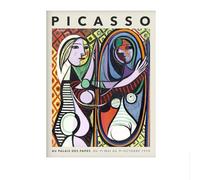 LHHJF LJHFA Caras de póster de Pablo Picasso, retrato humano vintage pintura en lienzo de Pablo Picasso, arte mural e impresiones de decoración del hogar, cuadro de 40x60cm sin marco