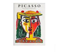 LHHJF LJHFA Caras de póster de Pablo Picasso, retrato humano vintage pintura en lienzo de Pablo Picasso, arte mural e impresiones de decoración del hogar, cuadro de 40x60cm sin marco