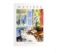LHHJF LJHFA Famoso Henri Matisse Retro Poster Mujer Arte De Pared Y Grabados Henri Matisse Pintura En Lienzo Casa Sala De Estar Decoración Cuadro De Pared 40x60cm Sin Marco