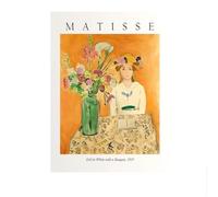 LHHJF LJHFA Famoso Henri Matisse Retro Poster Mujer Arte De Pared Y Grabados Henri Matisse Pintura En Lienzo Casa Sala De Estar Decoración Cuadro De Pared 40x60cm Sin Marco