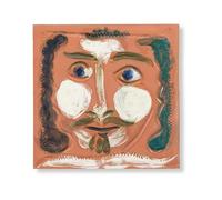 LHHJF LJHFA Famoso Pablo Picasso Póster Vintage, Cara Rizada, Arte Mural, Pablo Picasso, Pintura E Impresiones De Lienzo, Decoración Nórdica del Hogar, Imagen 60x60 cm, Sin Marco