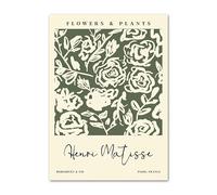 LHHJF LJHFA Famoso póster de Henri Matisse Arte abstracto vintage en la pared Pintura y grabados de lienzo de Henri Matisse Cuadro de decoración moderna del hogar 40x60cm Sin marco