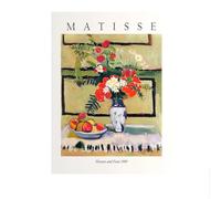 LHHJF LJHFA Henri Matisse Póster Retro Jarrón Bodegón Arte De Pared Y Grabados Moderno Henri Matisse Pintura En Lienzo Decoración del Hogar Cuadro De Pared 40x60cmx1 Sin Marco