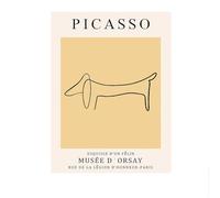 LHHJF LJHFA Pablo Picasso Minimalismo Poster Abstracto Boceto Línea Arte de Pared Pablo Picasso Pintura en Lienzo E Impresiones Nórdico Decoración del Hogar Cuadro 50x70cm Sin Marco