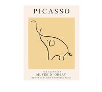 LHHJF LJHFA Pablo Picasso Minimalismo Poster Abstracto Boceto Línea Arte de Pared Pablo Picasso Pintura en Lienzo E Impresiones Nórdico Decoración del Hogar Cuadro 50x70cm Sin Marco
