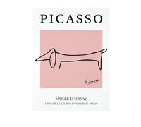LHHJF LJHFA Pablo Picasso Minimalismo Poster Línea Abstracta Arte de Pared de Animales Pablo Picasso Pintura en Lienzo y Impresiones Nórdico Decoración del Hogar Cuadro 50x70cm Sin Marco