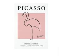LHHJF LJHFA Pablo Picasso Minimalismo Poster Línea Abstracta Arte de Pared de Animales Pablo Picasso Pintura en Lienzo y Impresiones Nórdico Decoración del Hogar Cuadro 50x70cm Sin Marco