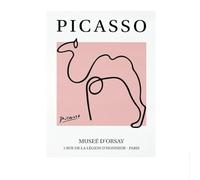 LHHJF LJHFA Pablo Picasso Minimalismo Poster Línea Abstracta Arte de Pared de Animales Pablo Picasso Pintura en Lienzo y Impresiones Nórdico Decoración del Hogar Cuadro 50x70cm Sin Marco