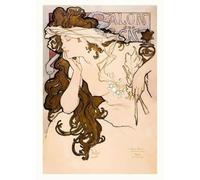 LHHJF LJHFA Póster de Alphonse Mucha Aesthetics Arte de Pared Vintage Nouveau Pintura y Grabados de Lienzo de Alphonse Mucha Cuadro de decoración del hogar 50x70cmx1 Sin Marco