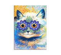 LHHJF LJHFA Póster de estética Retro de Louis Wain Psychedelic Cat Wall Art Louis Wain Pintura en Lienzo e Impresiones Decoración Moderna del hogar Cuadro 50x70cm Sin Marco