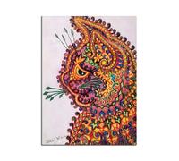 LHHJF LJHFA Póster de estética Retro de Louis Wain Psychedelic Cat Wall Art Louis Wain Pintura en Lienzo e Impresiones Decoración Moderna del hogar Cuadro 50x70cm Sin Marco