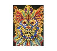 LHHJF LJHFA Póster de estética Retro de Louis Wain Psychedelic Cat Wall Art Louis Wain Pintura en Lienzo e Impresiones Decoración Moderna del hogar Cuadro 50x70cm Sin Marco