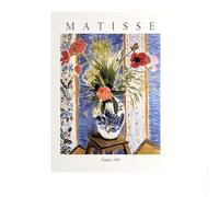 LHHJF LJHFA Póster de Henri Matisse Jarrón retro Naturaleza muerta Arte mural e impresiones Pintura moderna de lienzo de Henri Matisse Decoración del hogar Imagen mural 40x60cmx1 Sin marco